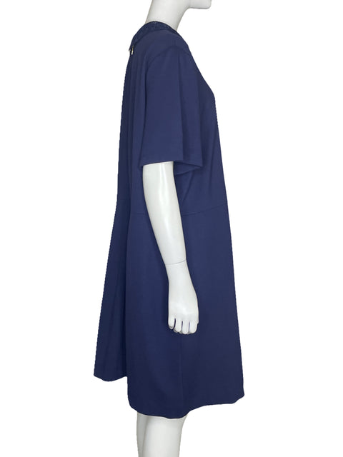 Vestido Draper James Cuello Encaje Azul - Talla XXL