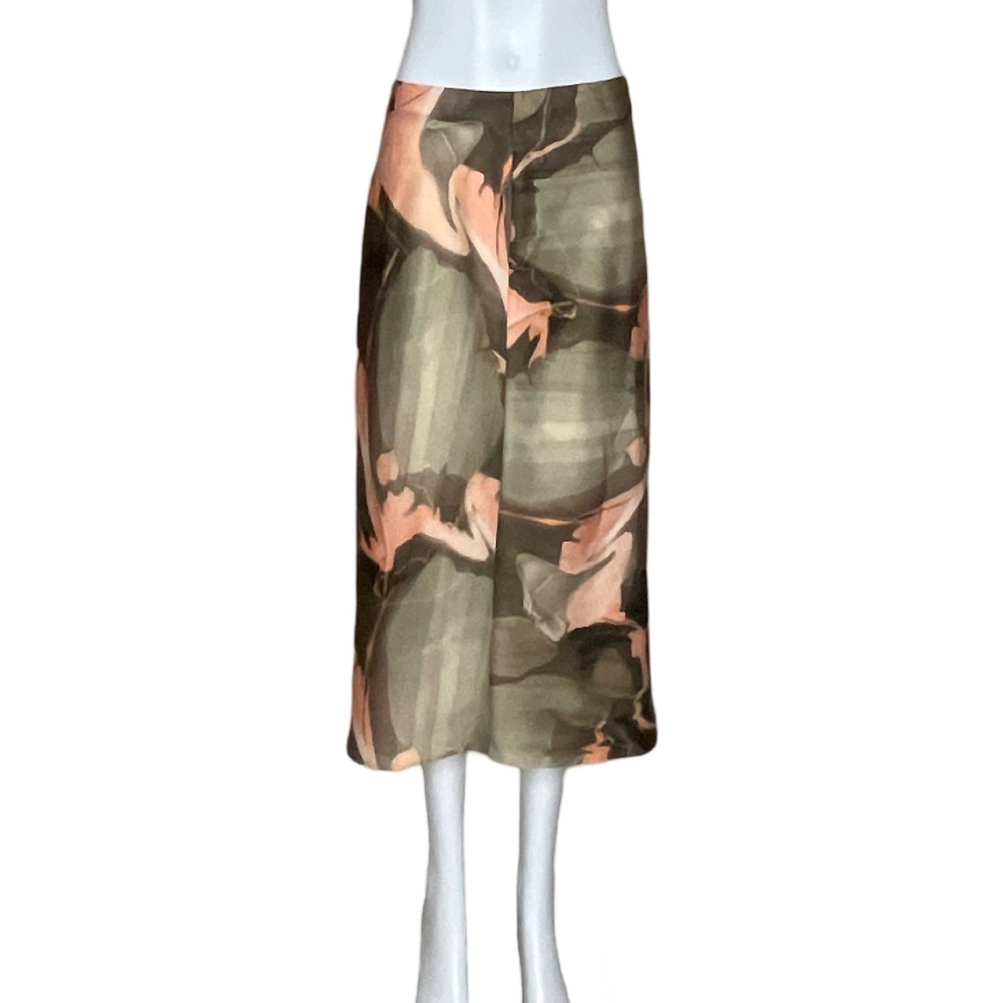 Falda Banana Republic Satinada Estampado Verde
-Talla M