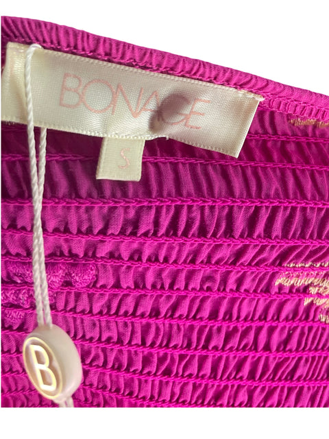 Romper Bonage Mangas Puff
Bordado Rosado-Talla S