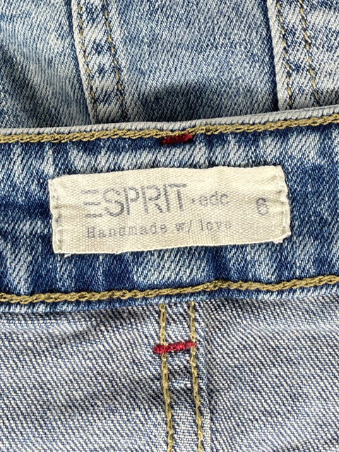 Falda Esprit Denim Bolsillos Azul-Talla 6
