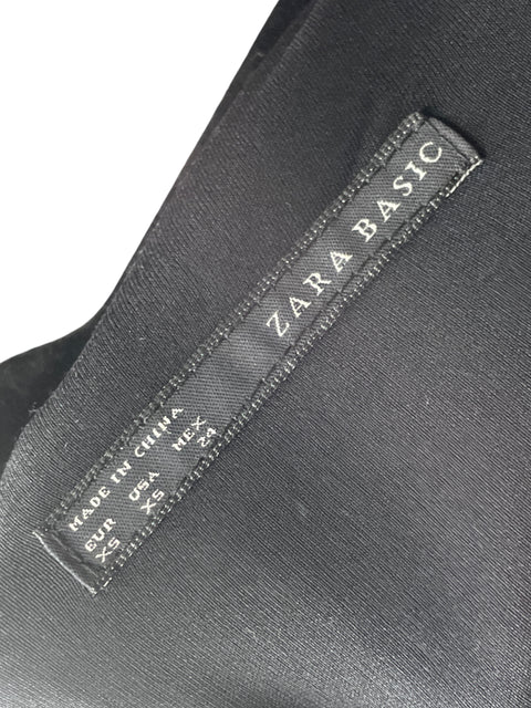 Vestido Zara Cuadros Azul-Talla XS
