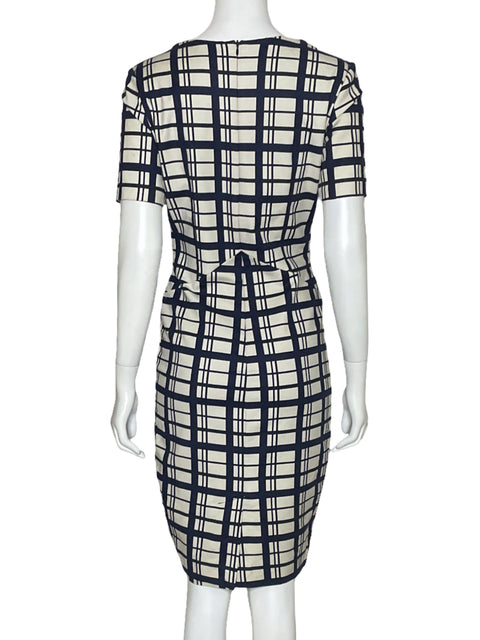 Vestido Zara Cuadros Azul-Talla XS