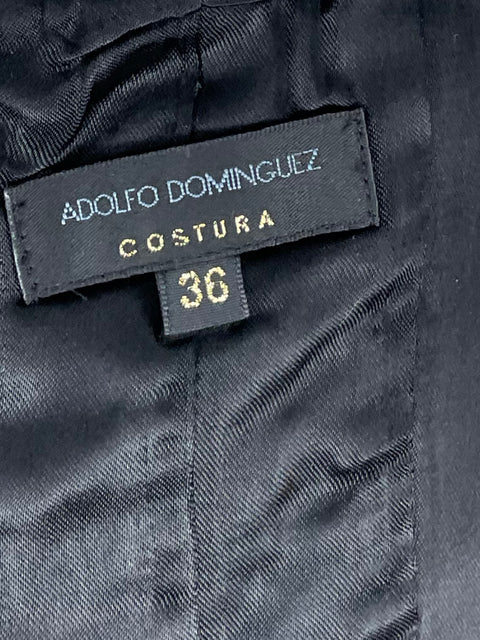 Top Adolfo Dominguez Corset Sin Mangas Negro-Talla 36