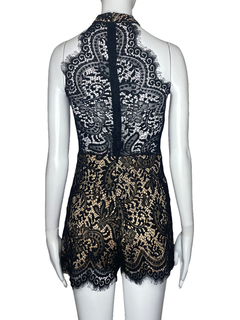 Romper Luxxel Halter Encaje Negro-Talla S