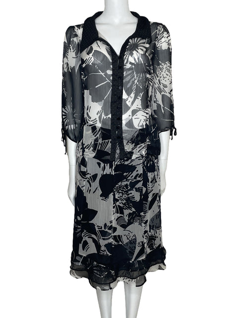 Set Antonelle Estampado Negro-Talla 40