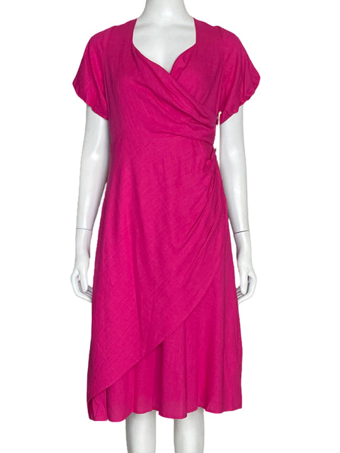 Vestido Lumiere Drapeado Rosado-Talla M