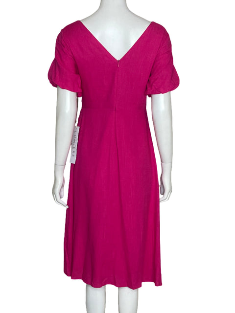 Vestido Lumiere Drapeado Rosado-Talla M
