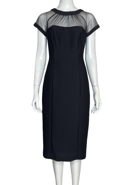 Vestido Maggy London Transparencia Negro-Talla 8