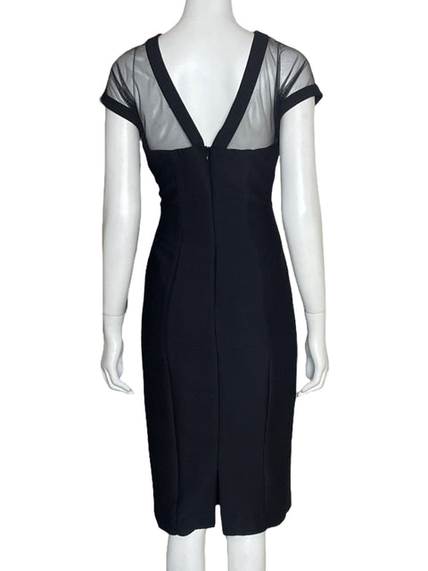Vestido Maggy London Transparencia Negro-Talla 8