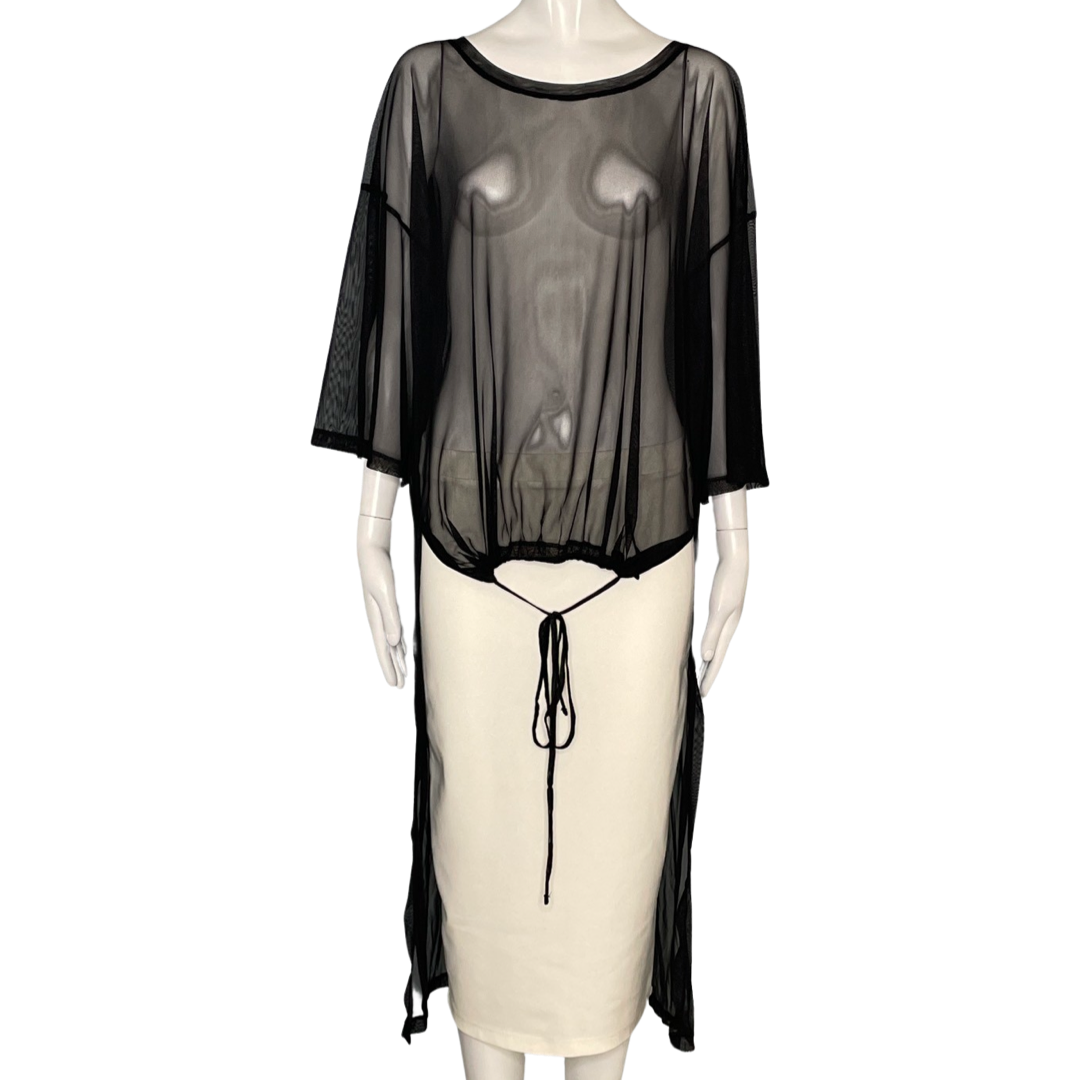 Blusa Zara Transparente Cola Larga Negro Talla S