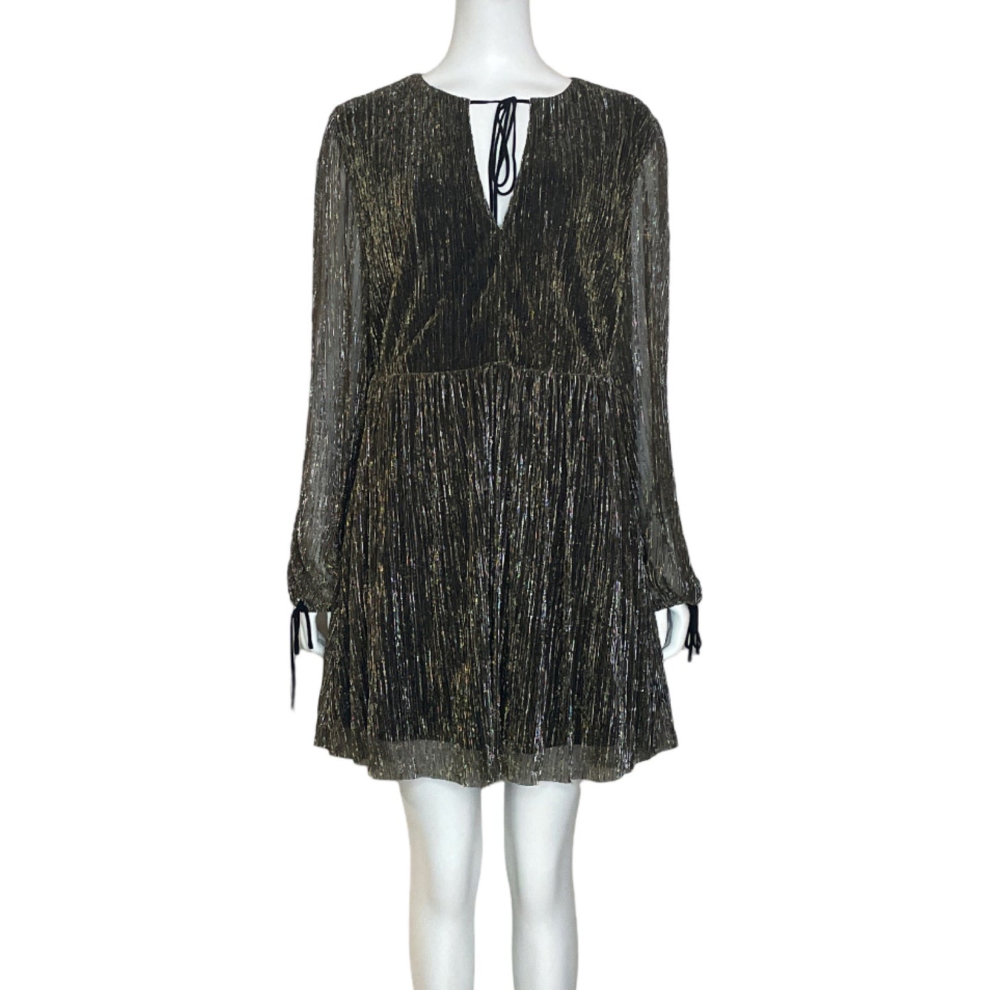 Vestido J.O.A Los Angeles Metalizado Dorado-Talla L
