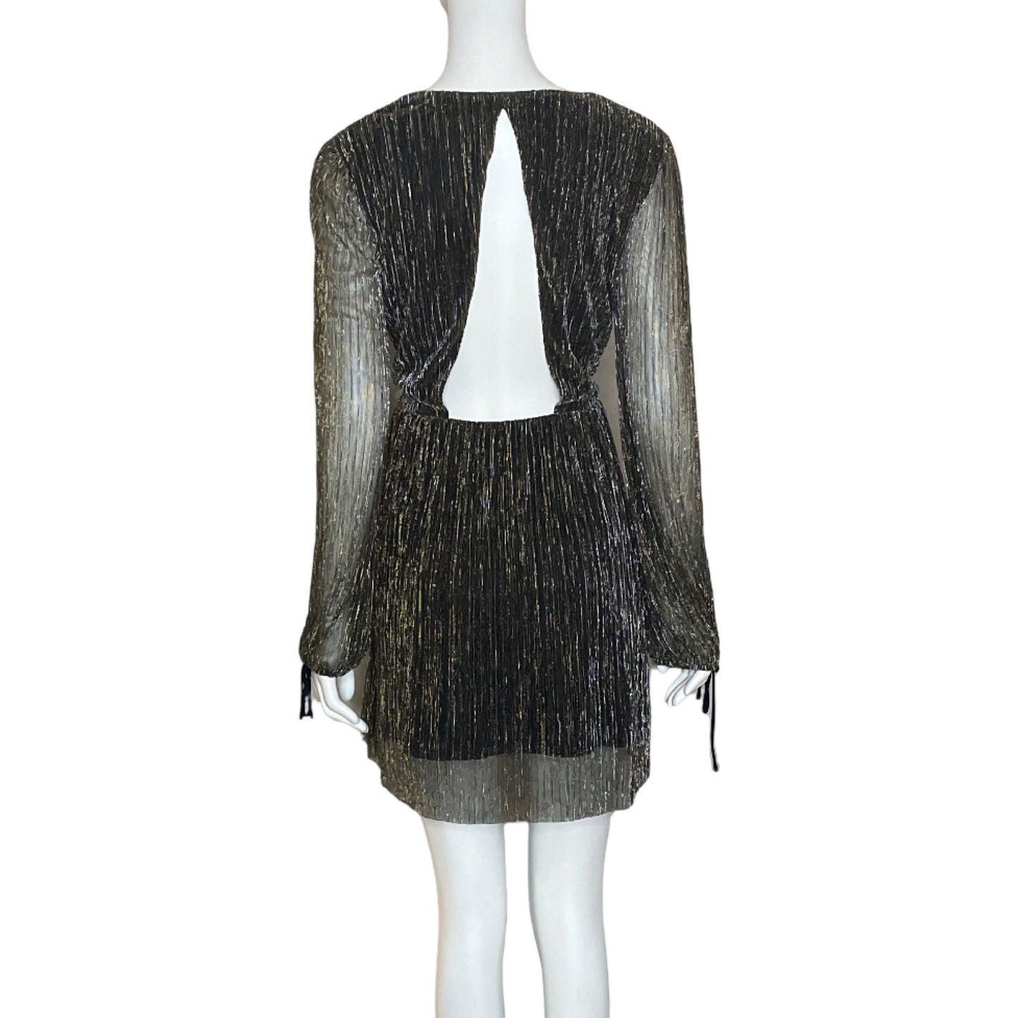 Vestido J.O.A Los Angeles Metalizado Dorado-Talla L