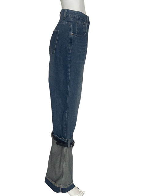 Pantalón Fashion Nova Doble Basta Azul-Talla 5
