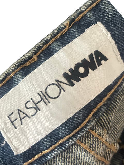 Pantalón Fashion Nova Doble Basta Azul-Talla 5