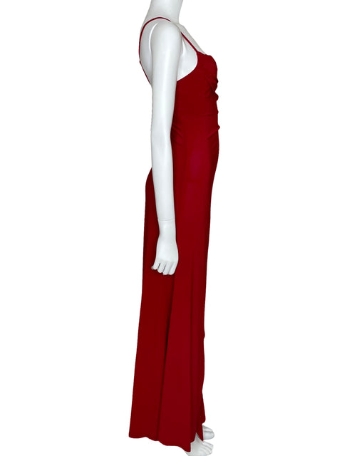 Vestido A.U.W Maxi Rosas Rojo-Talla XL