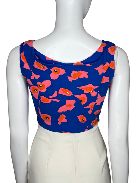 Top Tesoro TPS Print Doble Tira Azul-Talla S