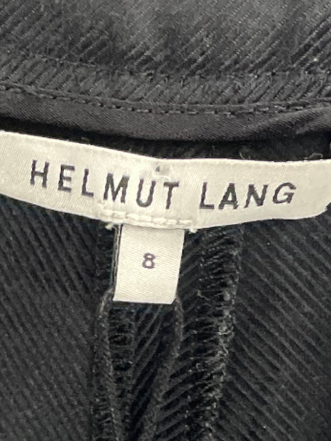 Pantalón Helmut Lang Recto Tiro Alto Negro-Talla 8
