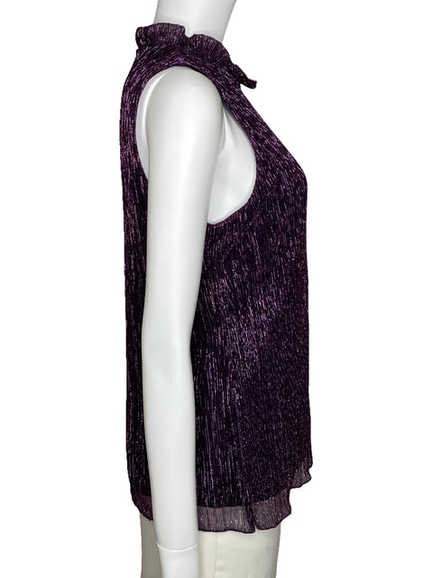 Top Adiva Metálico Sin Mangas Adiva Morado-Talla M