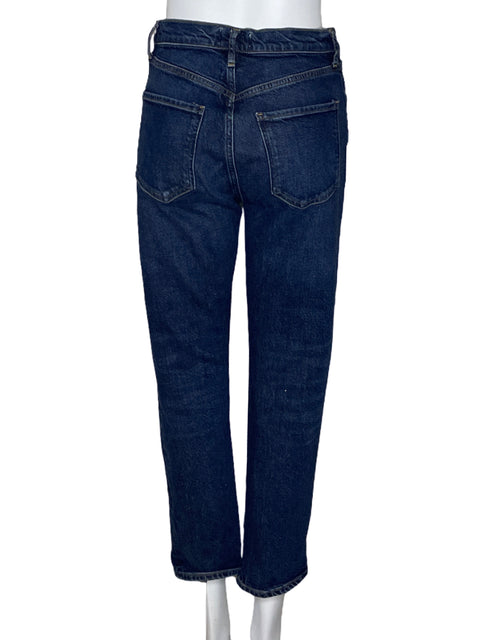 Pantalón Agolde Botones Tiro Alto Azul-Talla 27