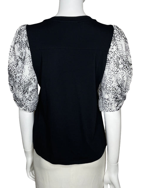 Blusa DKNY Mangas Bombachas Negro-Talla M