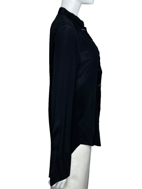 Camisa Roberto Cavalli Plisada Manga Larga Negro-Talla 42