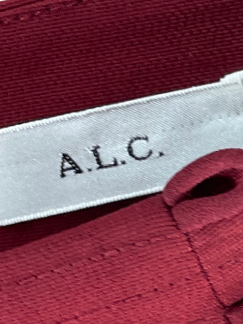 Falda A.L.C. Botones Bolsillo Rojo-Talla 2
