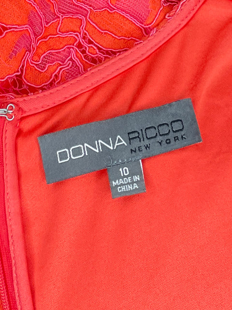Vestido Donna Ricco Ecaje Mini Naranja-Talla 10