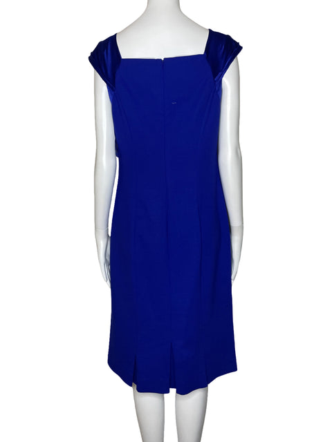 Vestido Magaschoni Collection Midi Sin Mangas Azul-Talla M