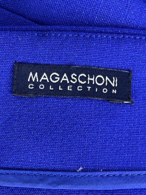 Vestido Magaschoni Collection Midi Sin Mangas Azul-Talla M