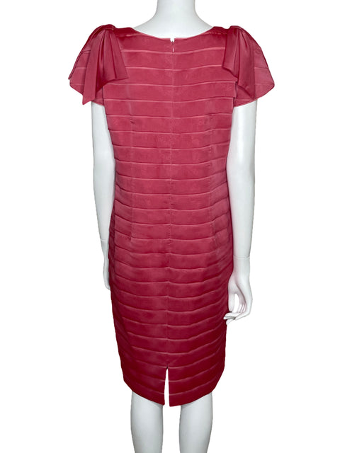 Vestido Julian Gil Pliegues Midi Rosado-Talla 44