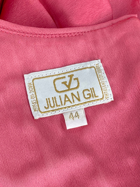 Vestido Julian Gil Pliegues Midi Rosado-Talla 44