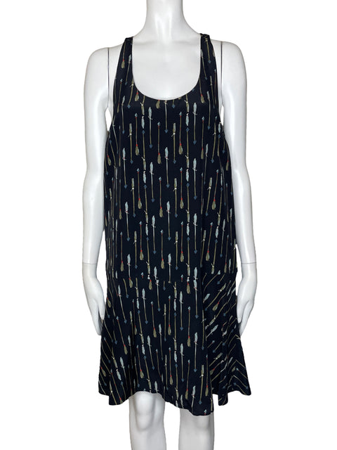 Vestido Joie Estampado Flechas Negro-Talla S