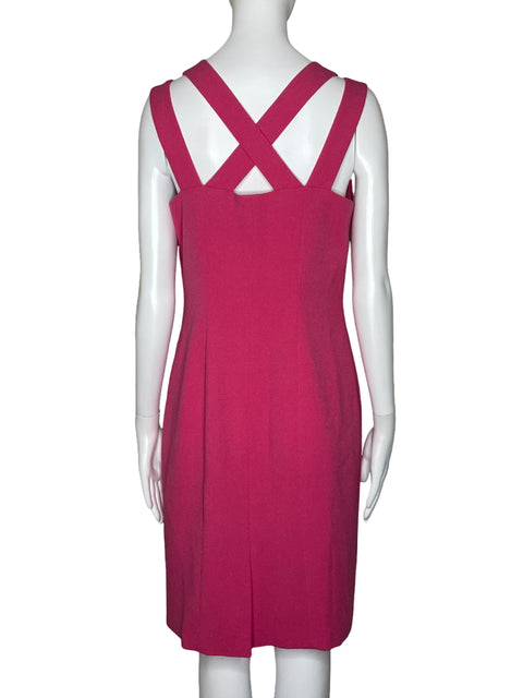 Vestido Hugo Boss Tiras Cruzada Rosado-Talla M
