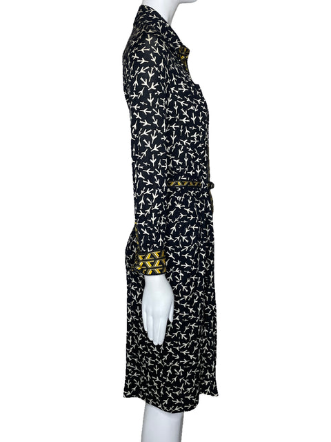 Vestido Diane Von Furstenberg Camisero Negro-Talla 8