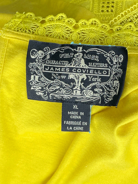 Blusa James Coviello Encaje Manga Larga Amarillo-Talla XL