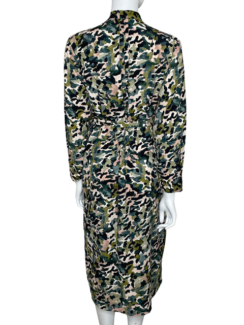 Vestido MNG Camisero Print Beige-Talla 4