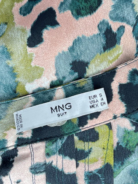Vestido MNG Camisero Print Beige-Talla 4