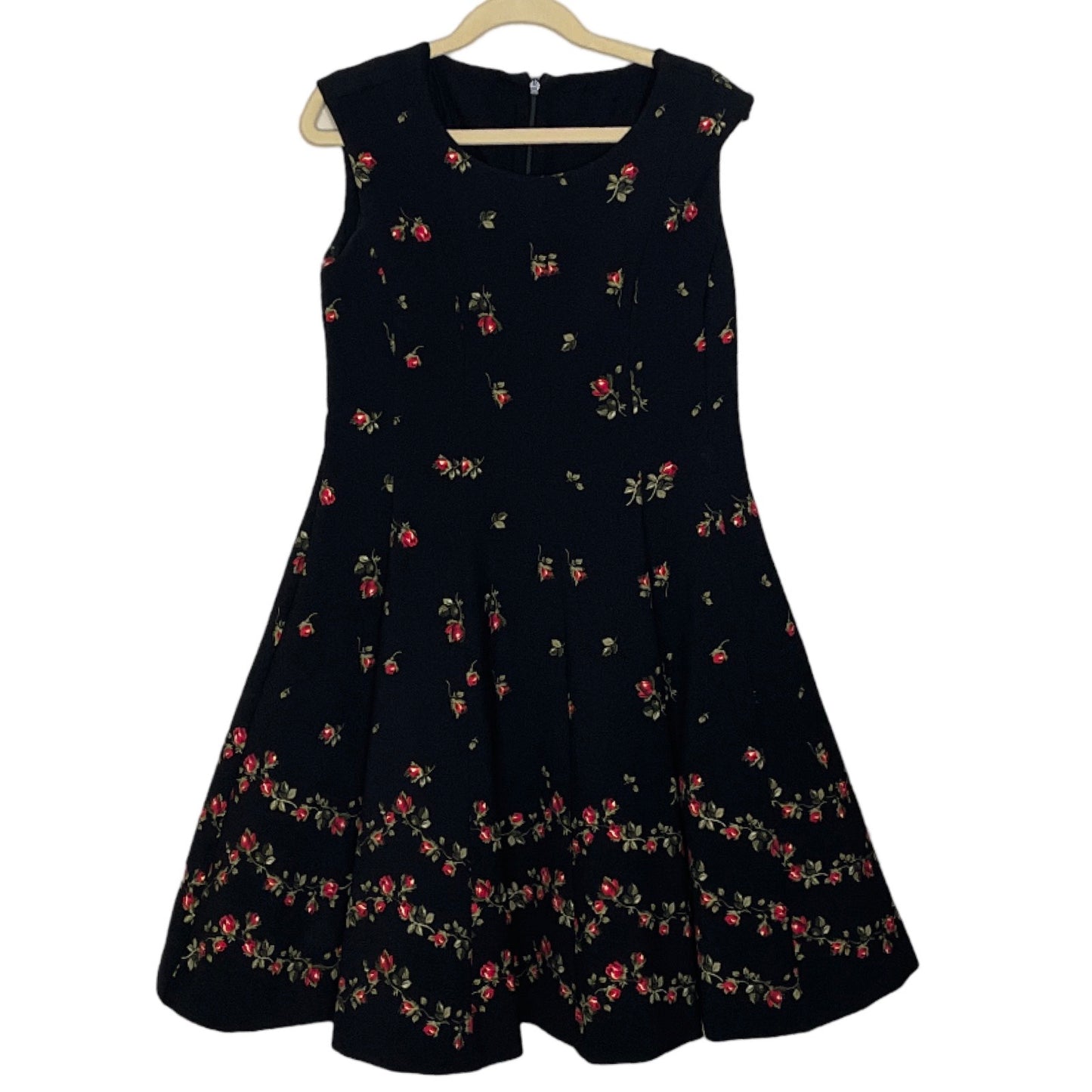 Vestido Mona Lisa Floral Negro-Talla 10