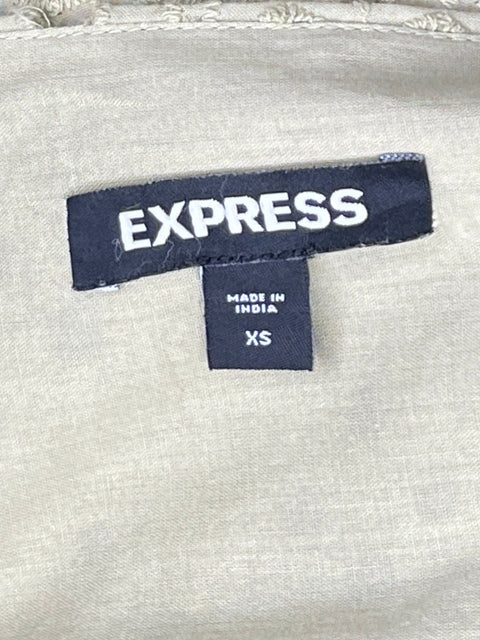 Vestido Express Tirantes Troquelado Verde-Talla XS