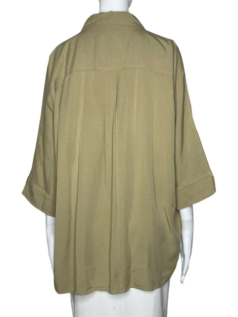 Camisa Mod Ref Mangas 3/4 Marron-Talla L