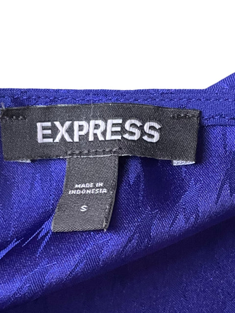 Vestido Express Mini Satinado Azul-Talla S