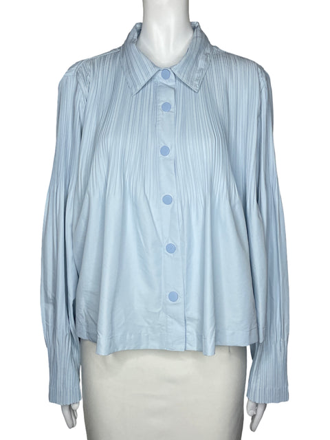 Camisa Current Air Plizado Azul-Talla L