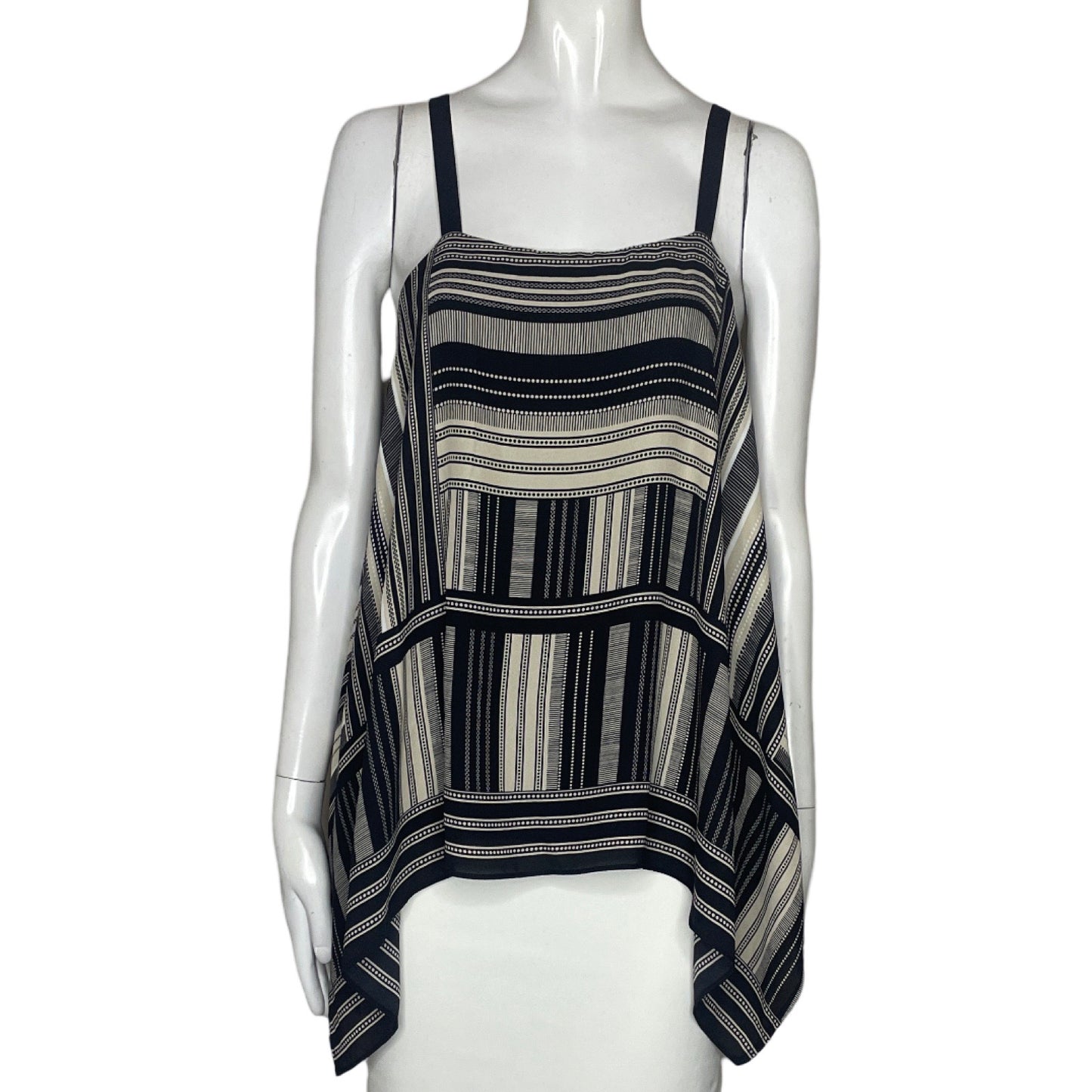 Blusa Vince Camuto Tiras Cruzadas Beige-Talla XS