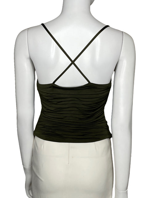 Top Express Drapeado Tirantes Verde-Talla S