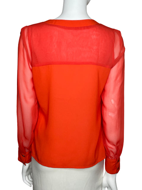 Blusa Lulumari Manga Larga Naranja-Talla S
