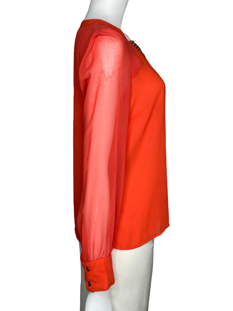 Blusa Lulumari Manga Larga Naranja-Talla S