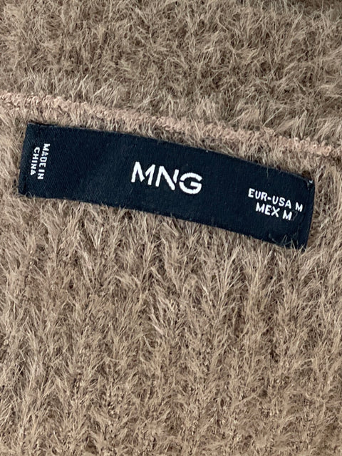Sueter MNG Knitted Manga Larga Marrón-Talla M