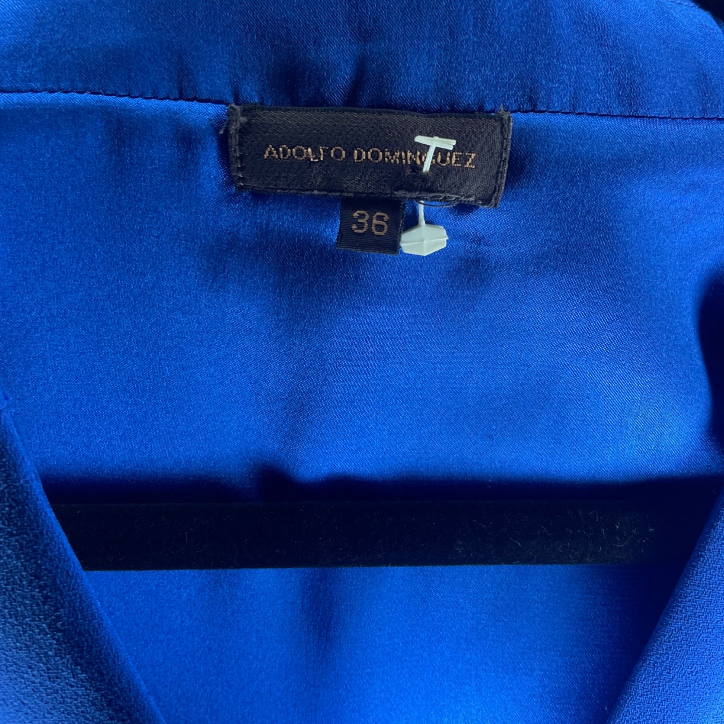 Vestido Adolfo Dominguez Cuello V Azul-Talla 36