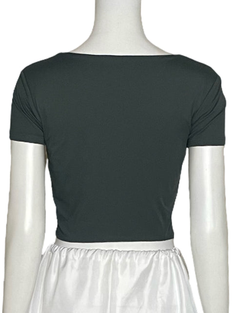 Top Oysho Cuello U Verde-Talla M