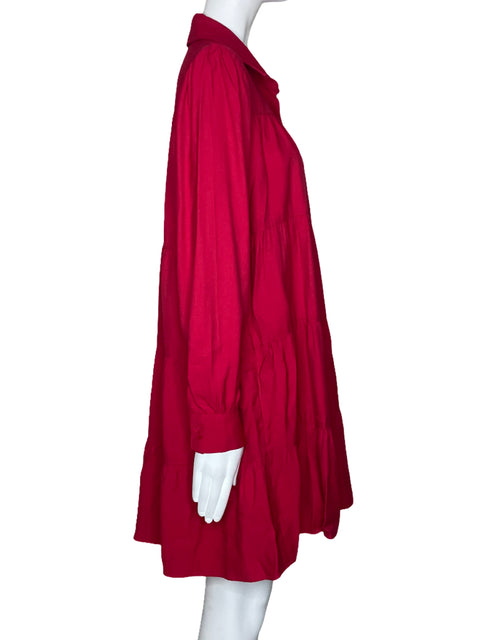 Vestido IDEM DITTO Camisero Acampanado Rojo-Talla M